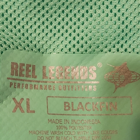 Reel legends Long Sleeve Performance Tech Vented UPF  Sun Protection - Picture 2 of 12